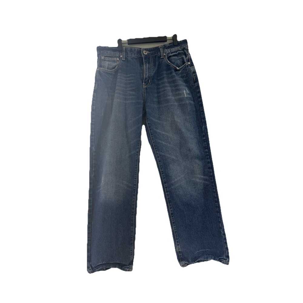 CARBON Jeans Men's 34x32 Blue Straight Leg Mid Rise Bootcut Medium Wash Denim